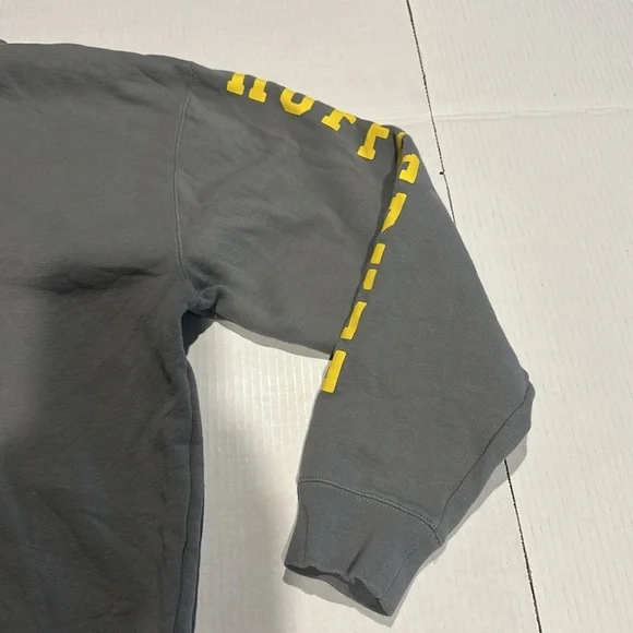 Universal Studios Harry Potter Gray Yellow black Hufflepuff Hoodie zipper packet - Picture 10 of 12